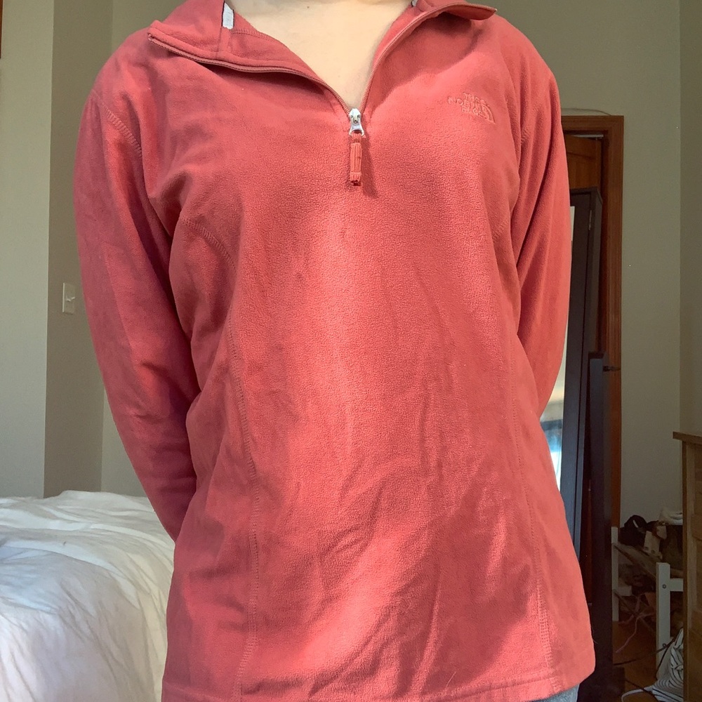 The North Face Quarter Zip in Blush Pink Size Large